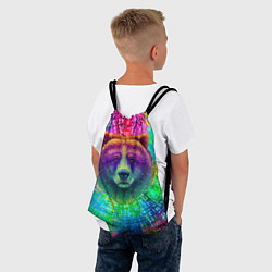 Рюкзак-мешок Цветной медведь, цвет: 3D-принт — фото 2