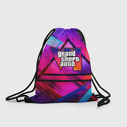 Рюкзак-мешок GTA 6 logo абстракция, цвет: 3D-принт