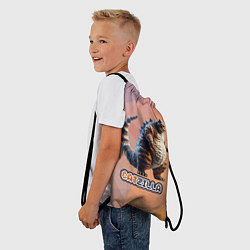 Рюкзак-мешок Большой котзилла, цвет: 3D-принт — фото 2