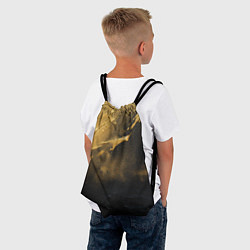 Рюкзак-мешок Золотое напыление на черном, цвет: 3D-принт — фото 2
