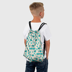 Рюкзак-мешок Я люблю брата, буквы паттерн, цвет: 3D-принт — фото 2