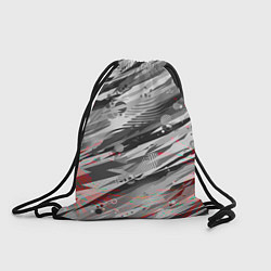 Рюкзак-мешок Серые узоры, цвет: 3D-принт