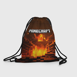 Рюкзак-мешок Огненный minecraft логотип, цвет: 3D-принт