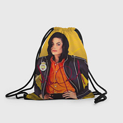 Рюкзак-мешок Michael Jackson на золотом фоне с графикой, цвет: 3D-принт