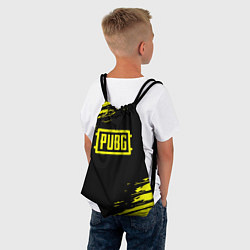 Рюкзак-мешок Pubg текстура краски жёлтые, цвет: 3D-принт — фото 2