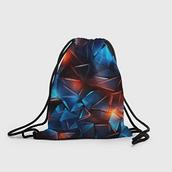 Рюкзак-мешок Синие и красные осколки стекла, цвет: 3D-принт
