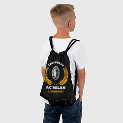 Рюкзак-мешок Лого AC Milan и надпись legendary football club на, цвет: 3D-принт — фото 2