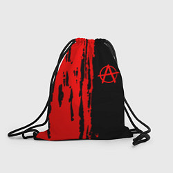 Рюкзак-мешок Анархия красные краски лого, цвет: 3D-принт