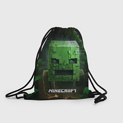 Рюкзак-мешок Minecraft зеленый персонаж в пещере, цвет: 3D-принт