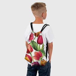 Рюкзак-мешок Паттерн с тюльпанами, цвет: 3D-принт — фото 2