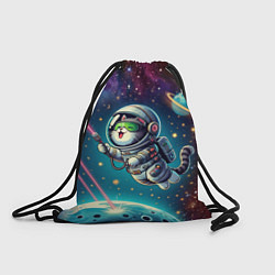 Рюкзак-мешок Котик в космосе с лазерным пистолетом, цвет: 3D-принт