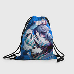 Рюкзак-мешок Гию Томиока из Клинка рассекающего демонов, цвет: 3D-принт