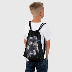 Рюкзак-мешок The dalmatian brave cosmonaut - ai art, цвет: 3D-принт — фото 2