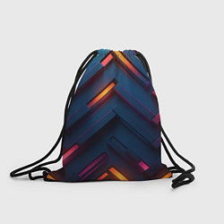Рюкзак-мешок Неоновый узор стальные раскалённые пластины, цвет: 3D-принт