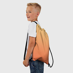 Рюкзак-мешок Градиент солнечный жёлто-оранжевый приглушённый, цвет: 3D-принт — фото 2