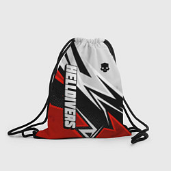 Рюкзак-мешок Helldivers 2 - white and red, цвет: 3D-принт