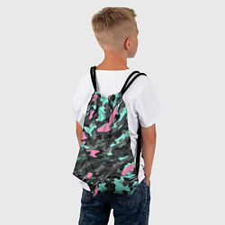 Рюкзак-мешок Бирюзово-розовый камуфляж, цвет: 3D-принт — фото 2