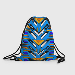 Рюкзак-мешок Техно броня жёлто-синяя, цвет: 3D-принт