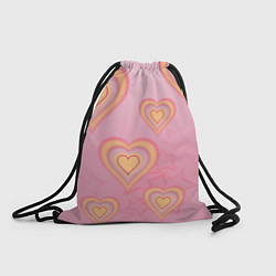 Рюкзак-мешок Сердца градиент, цвет: 3D-принт