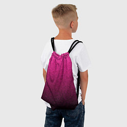 Рюкзак-мешок Яркий розовый градиент полоска, цвет: 3D-принт — фото 2