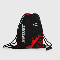Рюкзак-мешок Chevrolet red sport tires, цвет: 3D-принт