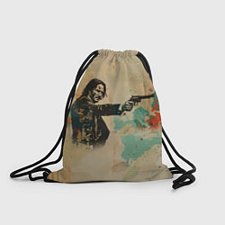 Рюкзак-мешок Джон Уик в стиле гранж, цвет: 3D-принт