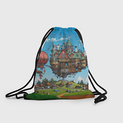 Рюкзак-мешок Фантастический парящий дом, цвет: 3D-принт