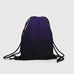 Рюкзак-мешок Градиент ночной фиолетово-чёрный, цвет: 3D-принт