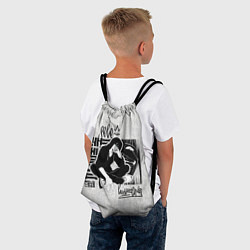 Рюкзак-мешок Solo leveling street black, цвет: 3D-принт — фото 2