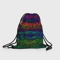 Рюкзак-мешок Мистический неоновый паттерн, цвет: 3D-принт