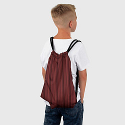 Рюкзак-мешок Тёмно-красный в полоску, цвет: 3D-принт — фото 2