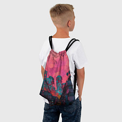 Рюкзак-мешок Абстрактный город в неоновых цветах, цвет: 3D-принт — фото 2