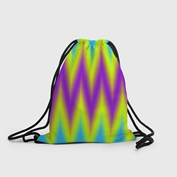 Рюкзак-мешок Неоновые зигзаги, цвет: 3D-принт