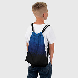Рюкзак-мешок Градиент сине-чёрный текстурный, цвет: 3D-принт — фото 2