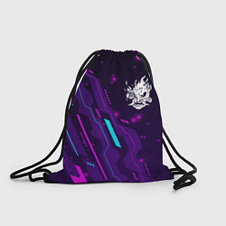 Рюкзак-мешок Cyberpunk 2077 neon gaming, цвет: 3D-принт