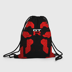 Рюкзак-мешок Nissan GTR - Cyber red, цвет: 3D-принт
