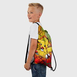 Рюкзак-мешок Pikachu pokeballs, цвет: 3D-принт — фото 2