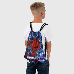 Рюкзак-мешок Cyberpunk 2077 mask samurai, цвет: 3D-принт — фото 2