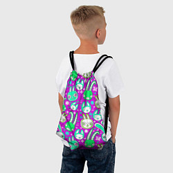 Рюкзак-мешок Разноцветные зайцы, цвет: 3D-принт — фото 2