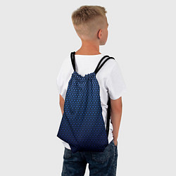 Рюкзак-мешок Паттерн чёрно-синий треугольники, цвет: 3D-принт — фото 2