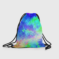 Рюкзак-мешок Сине-зелёная кислота тай-дай, цвет: 3D-принт