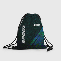 Рюкзак-мешок Ford sport glitch blue, цвет: 3D-принт