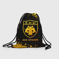 Рюкзак-мешок AEK Athens - gold gradient, цвет: 3D-принт