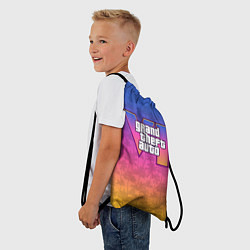 Рюкзак-мешок GTA 6 - пальмы и логотип, цвет: 3D-принт — фото 2