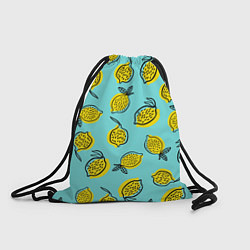 Рюкзак-мешок Летние лимоны - паттерн, цвет: 3D-принт
