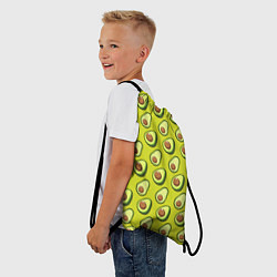 Рюкзак-мешок Паттерн с половинкой авокадо, цвет: 3D-принт — фото 2