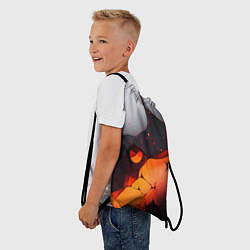 Рюкзак-мешок Объемная плита с красной лавой иллюстрация, цвет: 3D-принт — фото 2