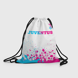 Рюкзак-мешок Juventus neon gradient style посередине, цвет: 3D-принт