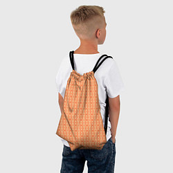 Рюкзак-мешок Светлый оранжевый узорчатый, цвет: 3D-принт — фото 2