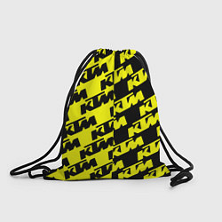 Рюкзак-мешок KTU жёлто чёрный стиль, цвет: 3D-принт